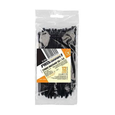 Хомут кабельный 2.5х150 нейл. черн. (уп.100шт) PROCONNECT 57-0151 