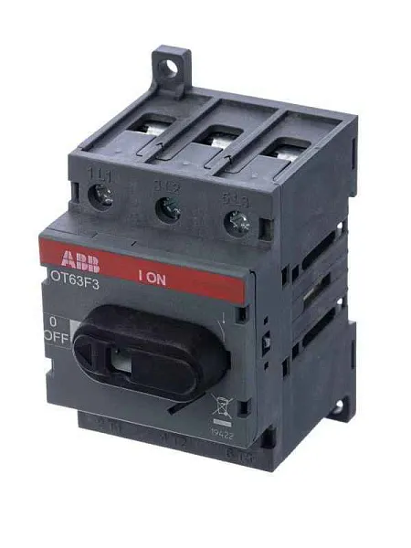 1SCA105332R1001 Выкл. нагрузки OT63F3, 63A 3P 3M рукоятка спереди 