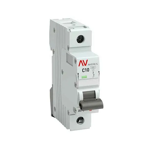 Выключатель автоматический модульный 1п C 10А 10кА AV-10 AVERES EKF mcb10-1-10C-av 
