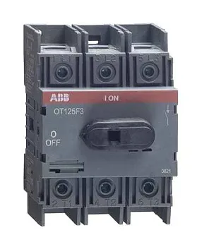 Выкл.нагрузки OT125F3, 125А, 3Р, сxема I-0-II реверс , ABB