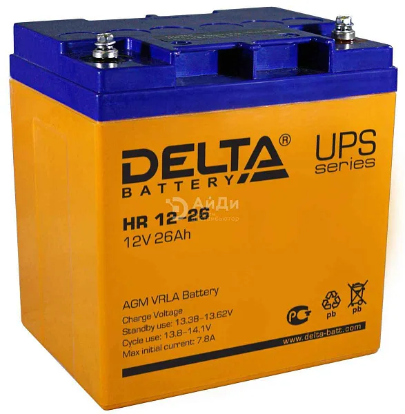 Аккумуляторная батарея  Delta HR 12-26 - купить в Москве - ООО Гамма-компоненты