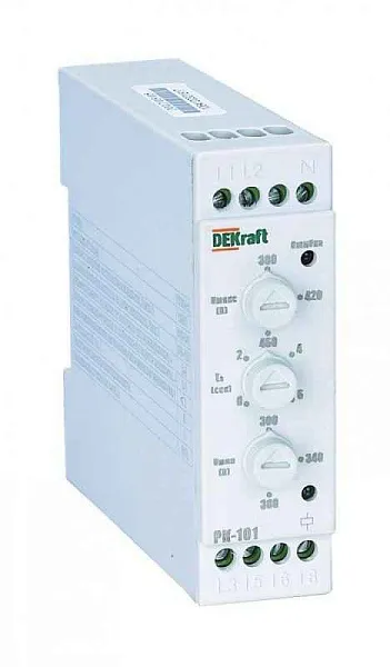 Реле контроля фаз РК-101 380В тип 02 DEKraft 23301DEK 