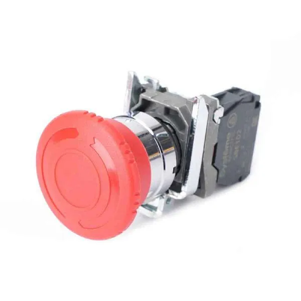 Кнопка аварийного останова SB4 в сборе 22мм 40мм повернуть для возврата металл 1Н SE SB4BS8442 