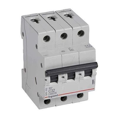 Выключатель автоматический модульный 3п C 32А 4.5кА RX3 ИЭК Leg 419711 
