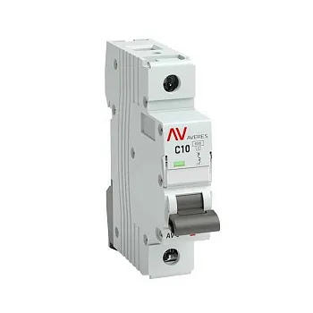 Выключатель автоматический модульный 1п C 10А 6кА AV-6 AVERES EKF mcb6-1-10C-av EKF