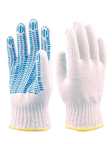 Перчатки х/б с ПВХ Люкс 62г ПРОТЕКТОР (пара) ЛЮКС-62-П 