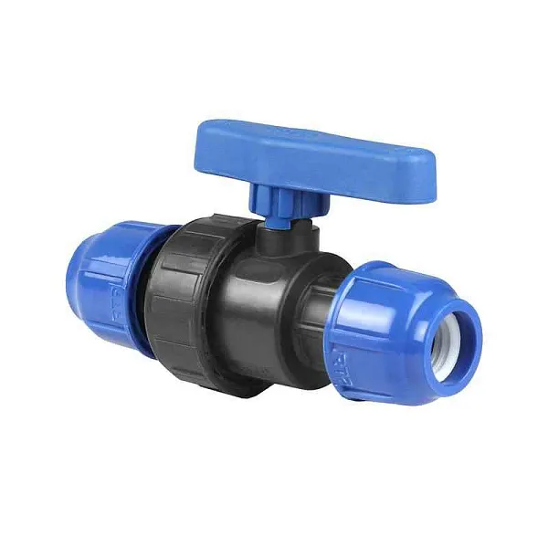 Кран шаровой компрессионный PN10 d25 для ПЭ труб RTP 14390 