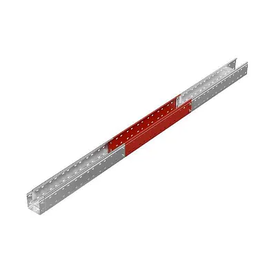 Лоток листовой перфорированный 100х100 L3000 сталь 0.7мм "БЫСТРЫЙ МОНТАЖ ПЛЮС" LPplus100-100-0.7-3000 оцинк. КМ PL0262 