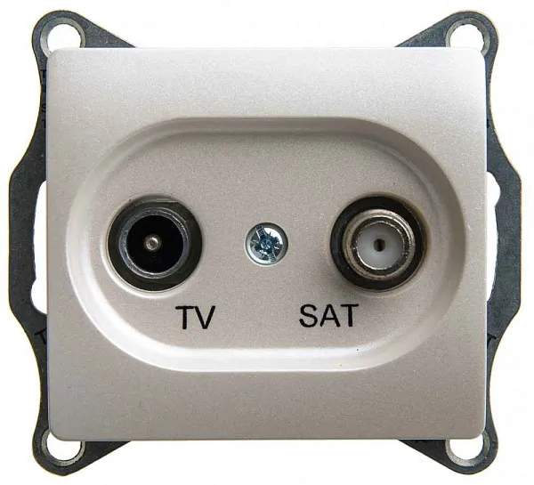 ШЭ Глосса Роз.TV/SAT оконечная 1DB (перламутр, б/рамки) GSL000697 (10шт/уп)