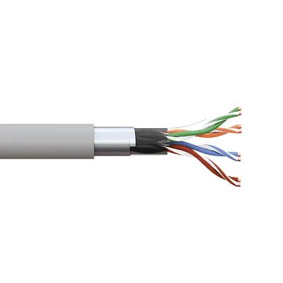 Кабель витая пара F/UTP кат.5E 4х2х24AWG solid PVC сер. (м) ITK LC1-C5E04-311