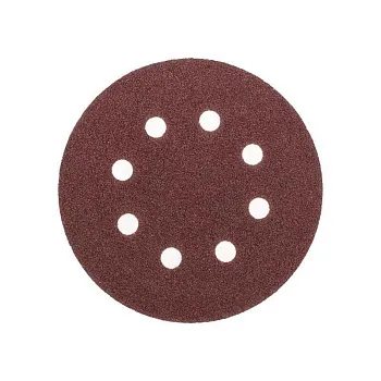 Диск абразивный на ворсовой основе на липучке перфорир. P60 125мм (уп.10шт) Kranz KR-91-1165