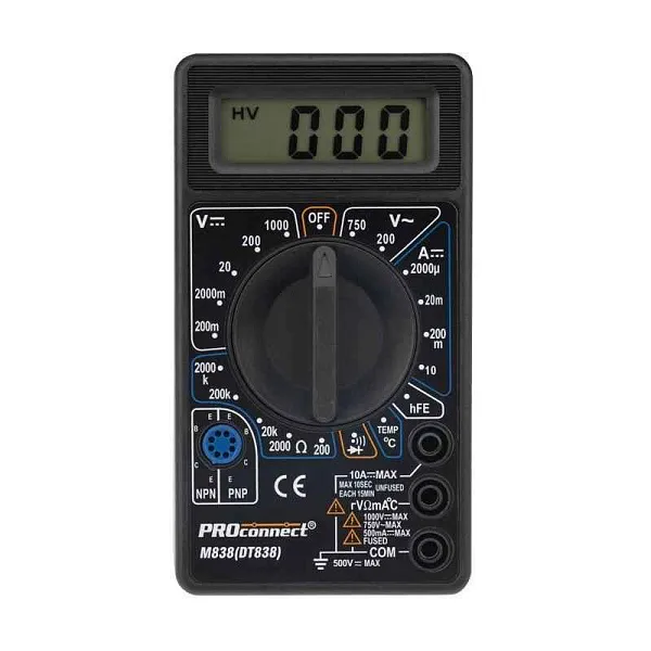 Мультиметр портативный M838 (DT838) PROCONNECT 13-3013 