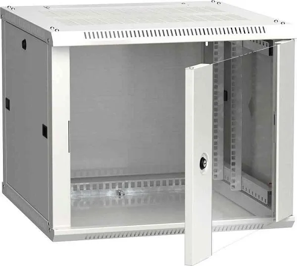 Шкаф 19дюйм LINEA W 9U 600х600мм настен. стекл. дверь RAL7035 ITK LWR3-09U66-GF 