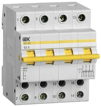 Выключатель-разъединитель трехпозиционный 4п ВРТ-63 63А KARAT IEK MPR10-4-063