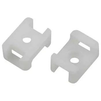 Площадка под хомуты 22х16мм с монтажным отверст. М4 NO-225-305 бел. (уп.50шт) Эра Б0066716