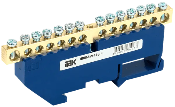 Шина нулевая на DIN-изол ШНИ-6x9-10-Д-С ИЭК