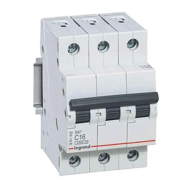 Выключатель автоматический модульный 3п C 63А 4.5кА RX3 ИЭК Leg 419714 