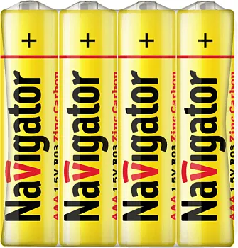 Элемент питания солевой AAA/R03 94 757 NBT-NS-R03-SH4 (уп.4шт) Navigator 94757