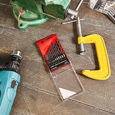 Набор сверл по металлу (HSS) диаметр 1.5-6.5мм (13шт) Kranz KR-91-0631 