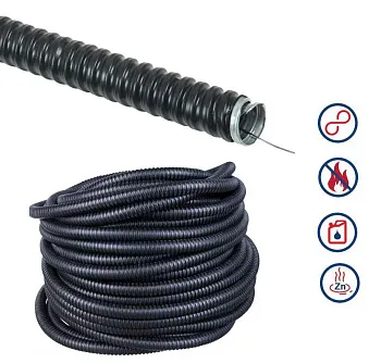 Металлорукав в ПВХ изоляции МРПИ нг  35  (20 м/уп.) ГОФРОМАТИК