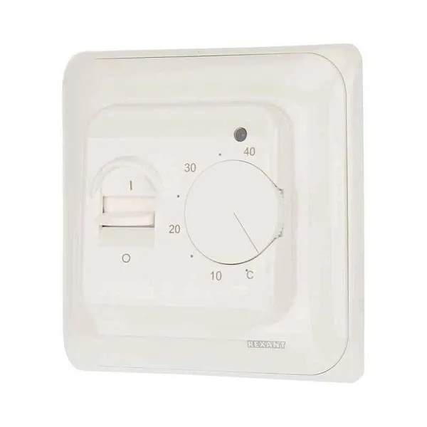 Термостат механический R70XT (OTN-1991; RTC 70.26; MST-1; MT-26; MTT-2; M5.713) 16А 3.6кВт для теплых полов датчик пола бел. Rexant 51-0531 