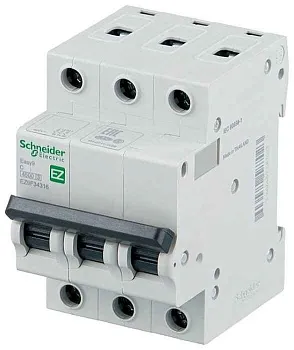 EZ9F34306 АВТ. ВЫКЛ. EASY 9 3П 6А С 4,5кА 400В Schneider