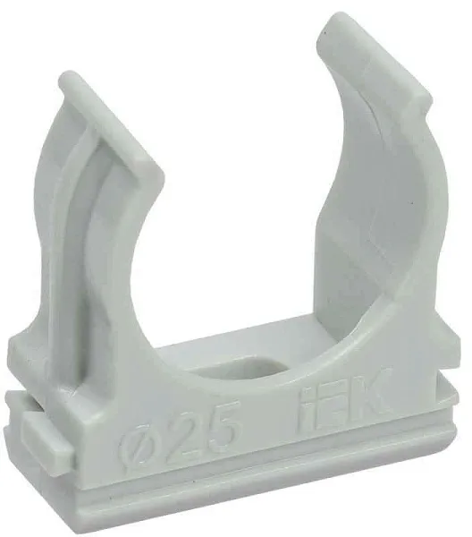 Держатель для труб (клипса) CF25 с защелкой ELASTA IEK CTA10D-CF25-K41-100 