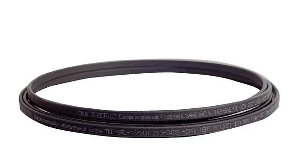 Кабель нагревательный саморег. 16Вт/м с экраном 16 AWG термопласт Ex TOKOV ELECTRIC TKE-SRL-16-2CR 