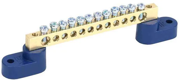 Шина нулевая ШНИ-6х9-12 У2-С на 2-х. угл. изол. IEK YNN10-69-12C2-K07 