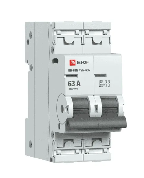 Выключатель нагрузки 2п 63А ВН-63N PROxima EKF S63263 