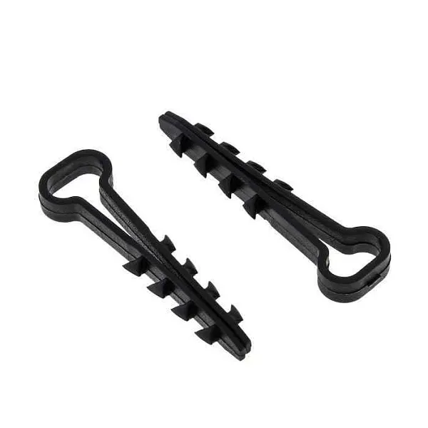 Дюбель-хомут d6х12мм для плоского кабеля полипропилен черн. (уп.50шт) EKF plc-cd-6x12b 