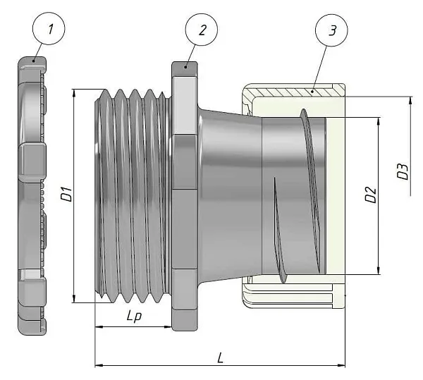 Муфта вводная МВА-G1-МР25 ГОФРОМАТИК 