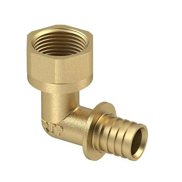 Угольник аксиальный латунь внутр. резьба 16х3/4дюйм жел. RTP 34843 