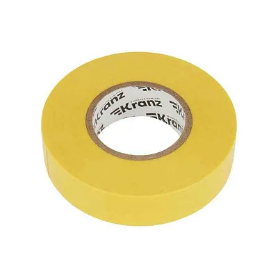 Изолента ПВХ профессиональная 0.18х19мм 20м желт. Kranz KR-09-2802 