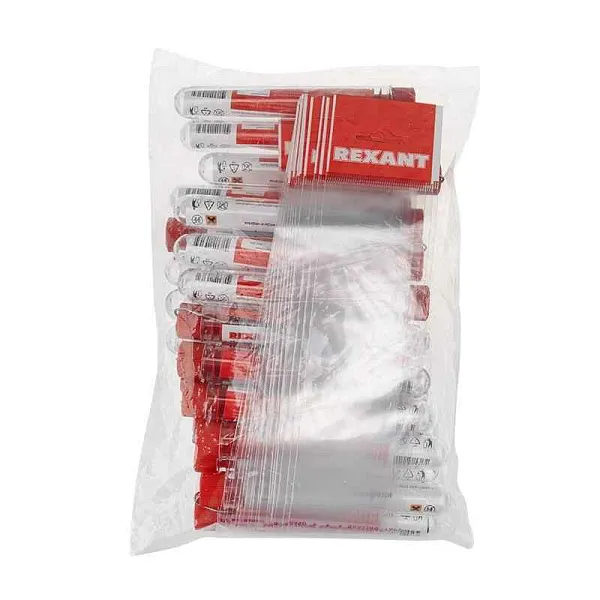 Припой без канифоли ПОС-30 10г d1.0мм (Sn30 Pb70) колба Rexant 09-3091 