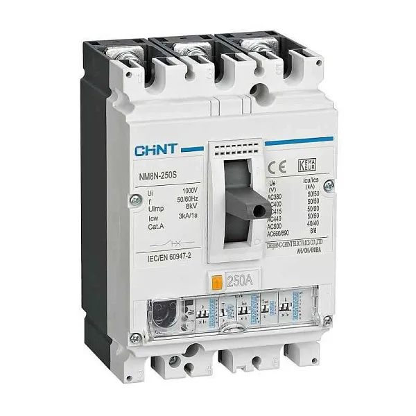 Выключатель автоматический 3п 250А 50кА NM8N-250S EN с электрон. расцеп. (R) CHINT 271335 