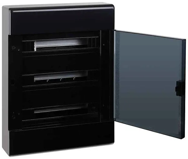 Щиток Тусо открытая проводка на 54 модуля с дверцей 648х468х116мм черн. Ruvinil 68054Ч 