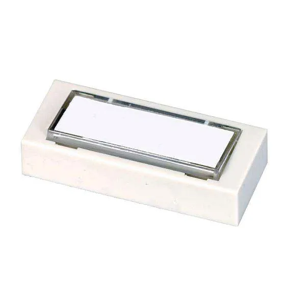 Кнопка звонка 250В 1А с табличкой для надписи бел. Тритон Т-01-1А-250В 