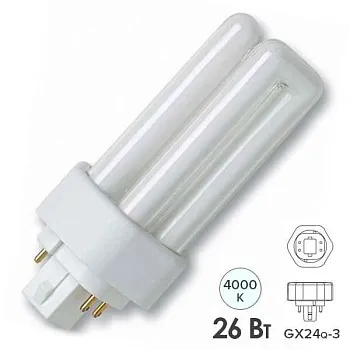 Лампа люм.комп. 26W GX24Q  840 DULUX T/E 26W/840 PLUS