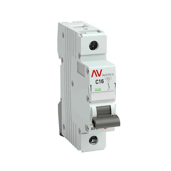 Выключатель автоматический модульный 1п C 16А 10кА AV-10 AVERES EKF mcb10-1-16C-av 