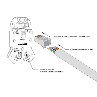 Разъем RJ45 8P8C кат.5E UTP (уп.100шт) PROCONNECT 05-1021-3 