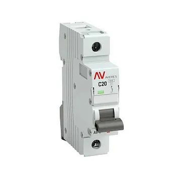 Выключатель автоматический модульный 1п C 20А 6кА AV-6 AVERES EKF mcb6-1-20C-av EKF