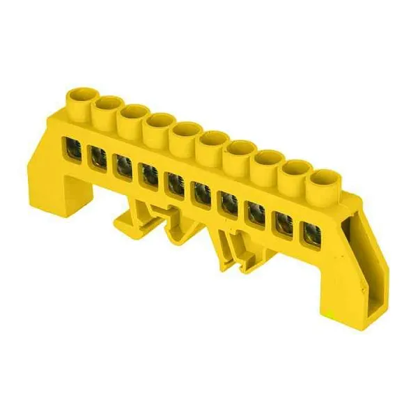 Шина нулевая PE 8х12 10 отвер. латунь желт. нейлоновый корпус комбинированный PROxima EKF sn0-125-10-dpe 