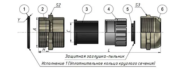 Кабельный ввод латунный NPT2 УТ1,5 (d кабеля 37-44 мм) ГОФРОМАТИК 