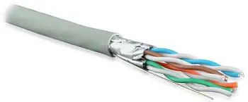 Кабель витая пара U/FTP кат.6 4х2х23AWG solid LSZH нг(A)-HF UFTP4-C6-S23-IN-LSZH-GY-500 (м) Hyperline 47958