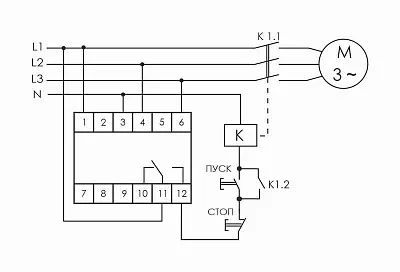 Реле контроля фаз CZF-310 (1 модуль; монтаж на DIN-рейке; 3х400/230+N 8А 1NO/NC IP20) F&F EA04.001.005 