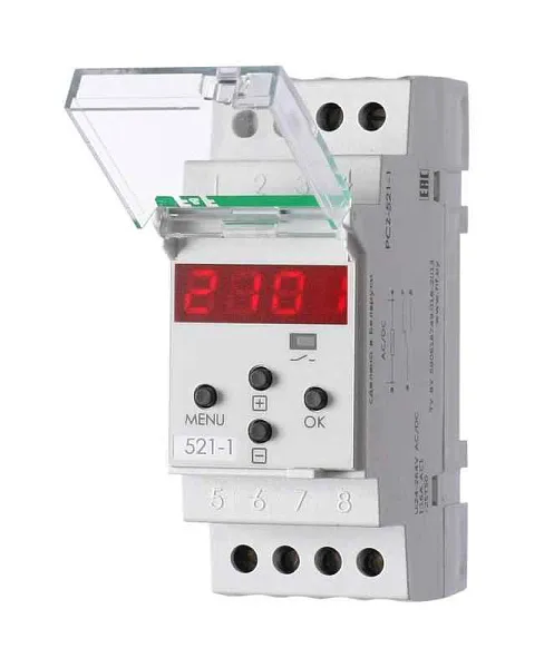 Реле времени PCZ-521-1 16А 24-264В AC/DC 1п IP20 1 канал-125 пар включ./выключ. суточн./недел. циклы монтаж на DIN-рейке (аналог ТЭ-15) F&F EA02.002.010 