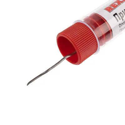 Припой без канифоли ПОС-30 10г d1.0мм (Sn30 Pb70) колба Rexant 09-3091 