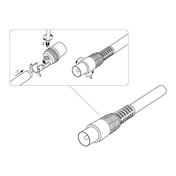 Разъем штекер TV без пайки черн. PROCONNECT 05-2042-2 