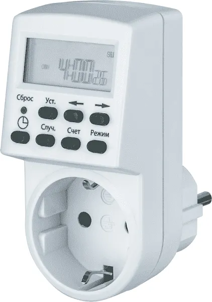 Таймер 61 555 NTR-E-S01-WH розет. электрон. Navigator 61555 